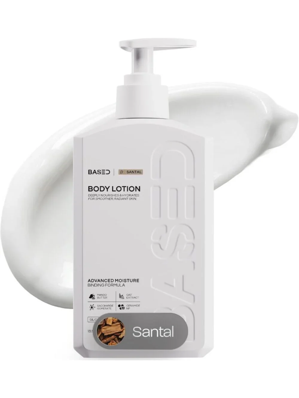 Hydrating Men's Body Lotion with Ceramides - Fast Absorbing, Non-Greasy, Santal